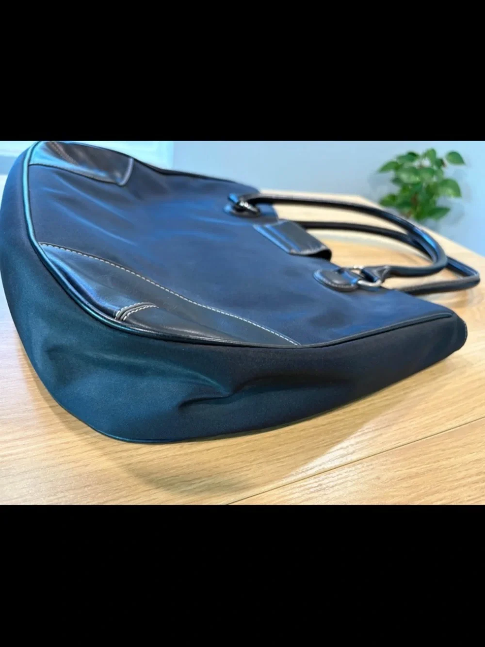 Apostrophe Black Tote with Silver Accents - Picture 6 of 10